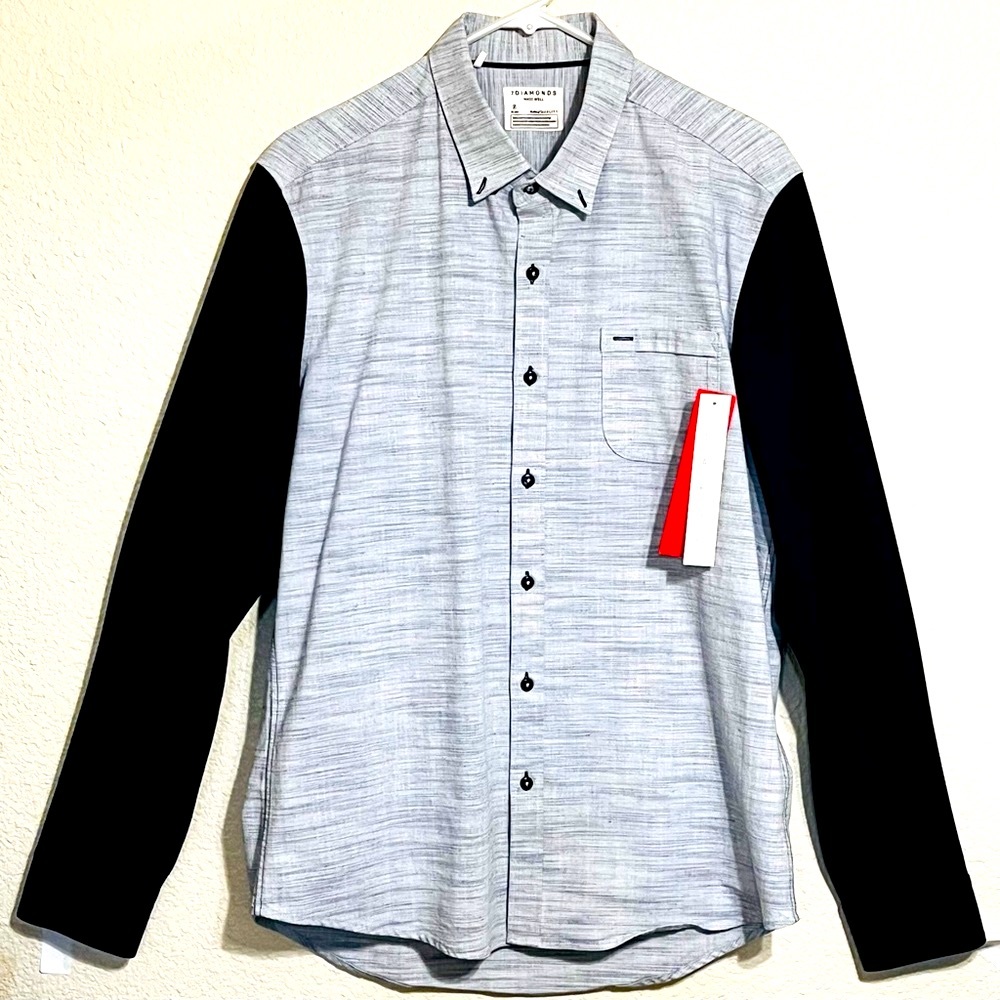 Two Color Mens Long-sleeves by 7 DIAMONDS